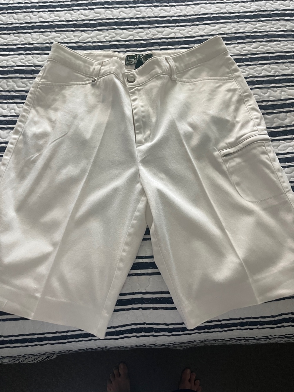 Ralph Lauren White Cargo Shorts